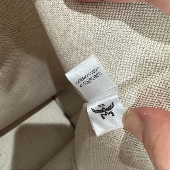 MCM Lauretos Monogram Canvas Medium Shopper Tote in Cognac - Picture 8 of 16